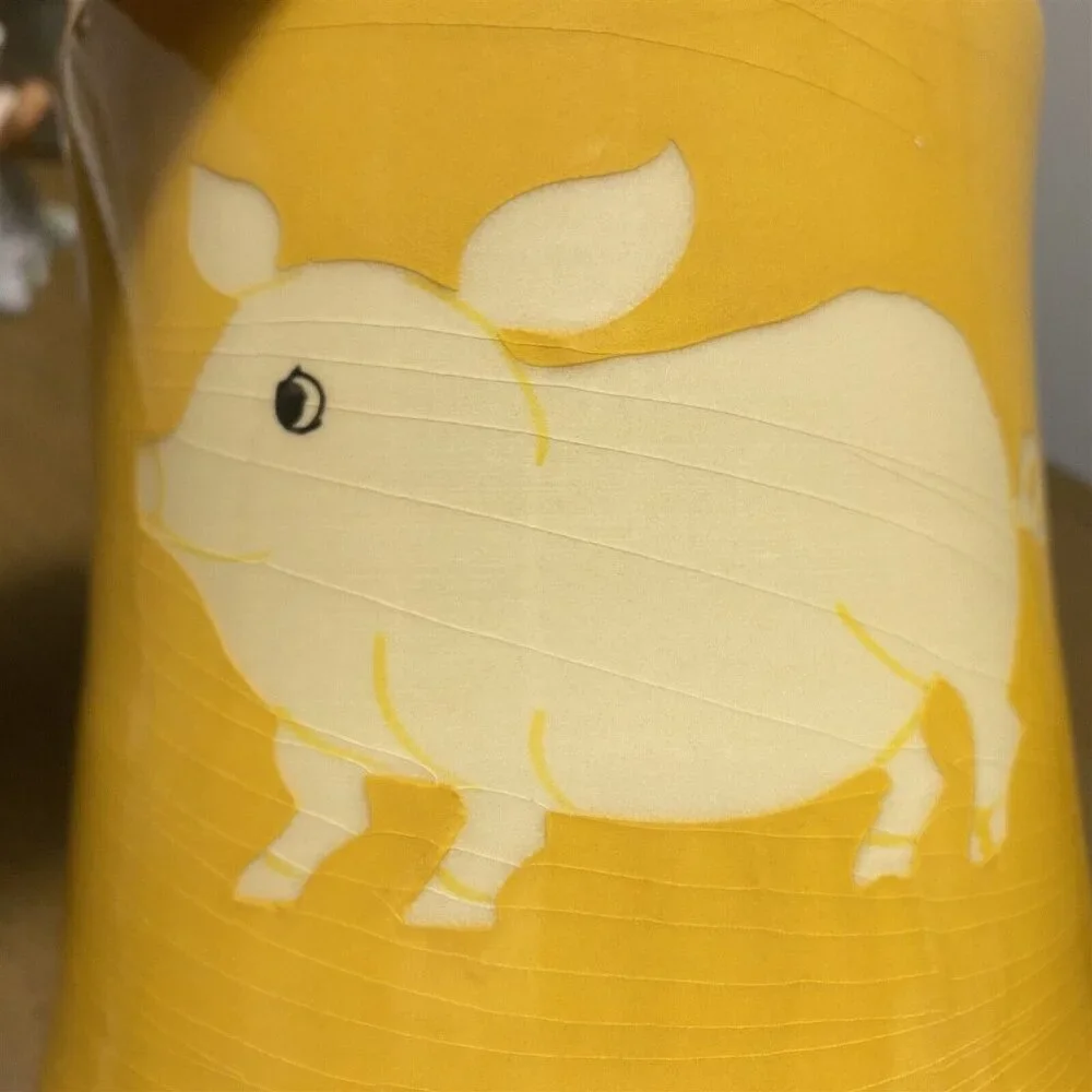 Sur La Table Pitcher Yellow with Pig Made in Italy Farmhouse French Country